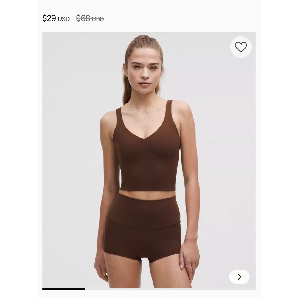 Lululemon AlignTank Top Light Support, A/B Cup Lava Cake size 0